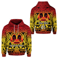 Custom Marquesas Islands Hoodie Marquesan Tattoo Simple Style Gradient Red LT8 - Wonder Print Shop