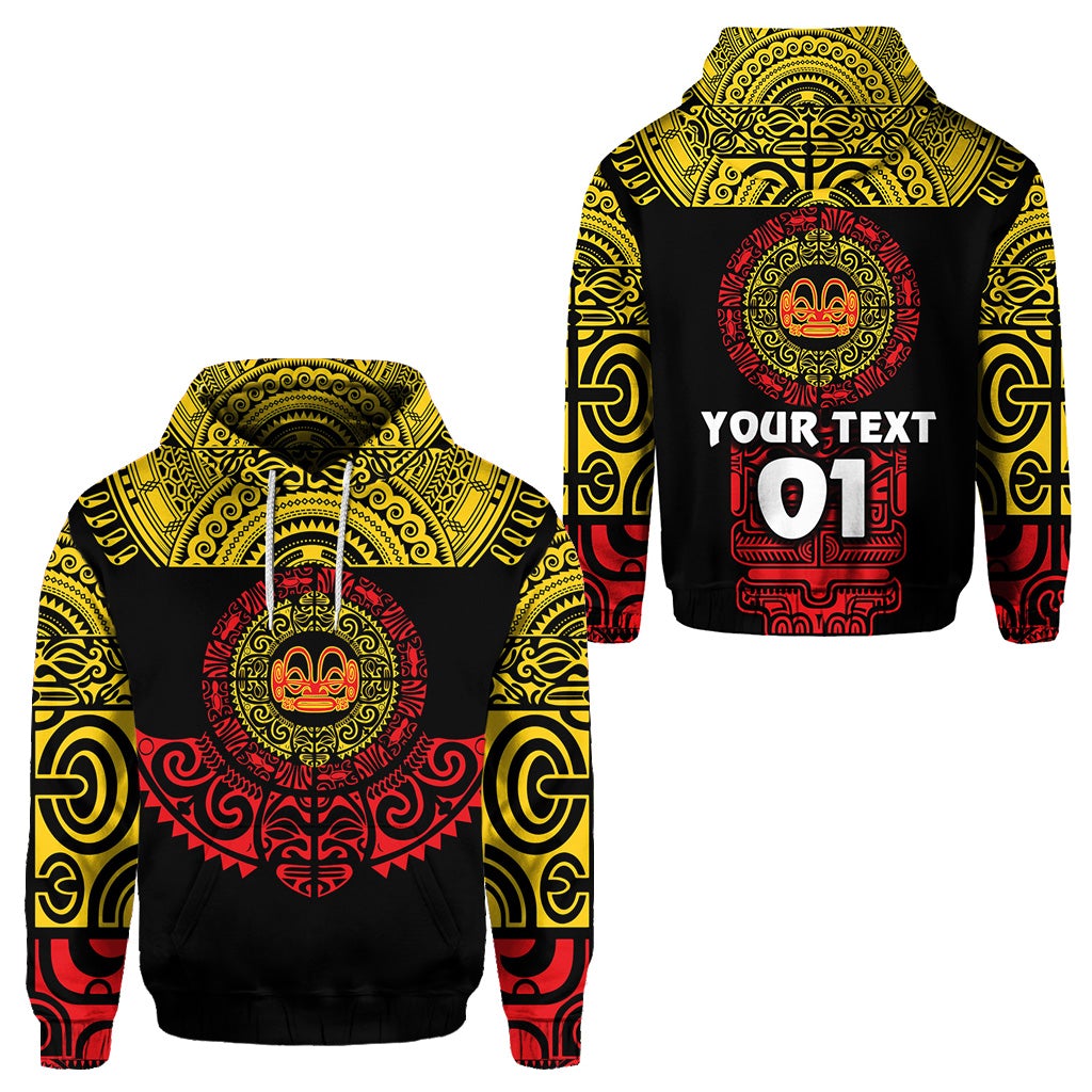 Custom Marquesas Islands Hoodie Marquesan Tattoo Simplified Version Yellow LT8 - Wonder Print Shop