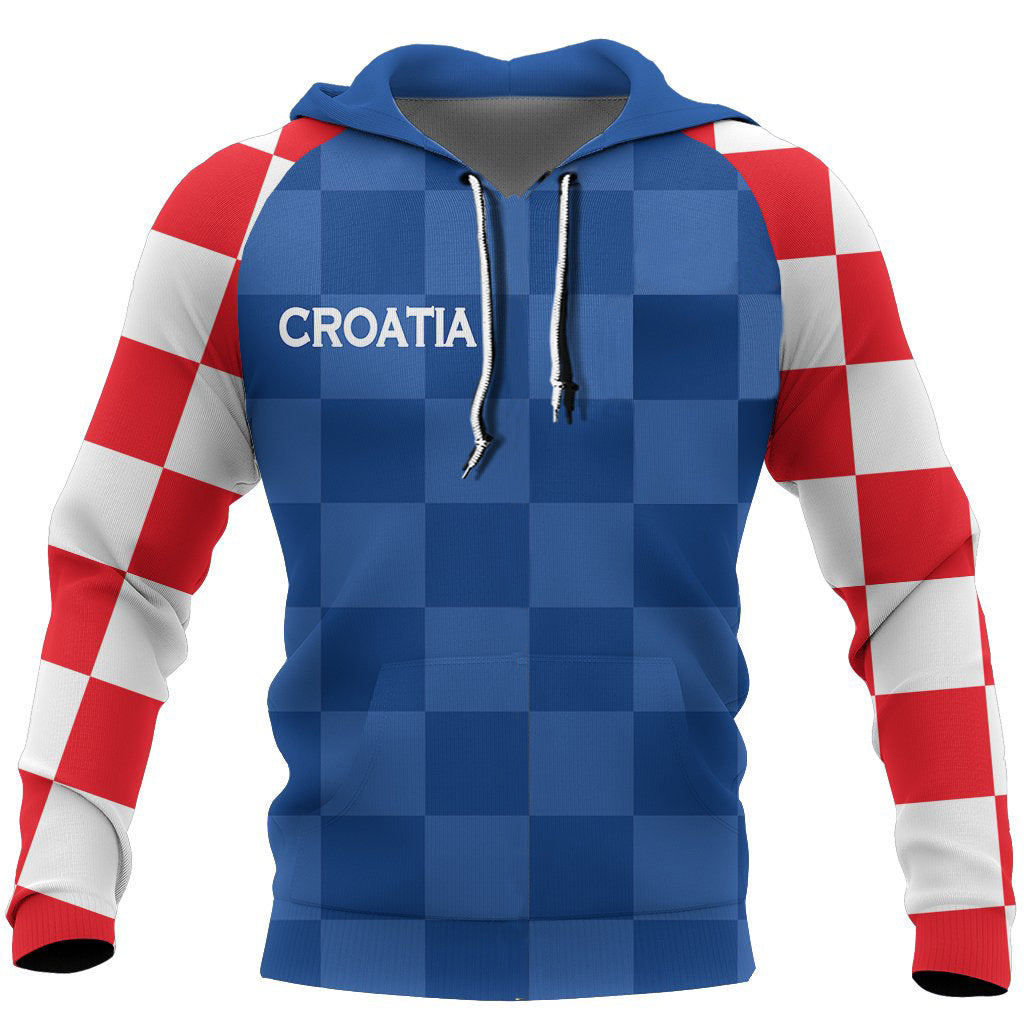 Hrvatska Croatia Hoodie Checkerboard NO.1 RLT8 - Wonder Print Shop
