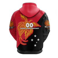Custom Papua New Guinea Zip Hoodie Independence Day Flag Style LT16 - Wonder Print Shop
