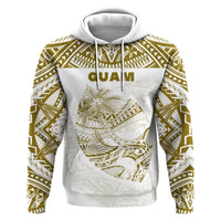 Custom Guam Rugby Hoodie Polynesian Patterns Gold Old LT16 - Wonder Print Shop