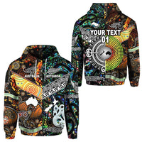 Custom New Zealand Australia Hoodie Together Paua Shell, Custom Text And Number LT8 - Wonder Print Shop