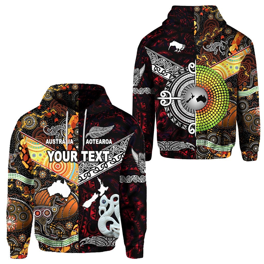 Custom New Zealand Australia Hoodie Together Red LT8 - Wonder Print Shop