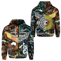 Custom New Zealand Australia Hoodie Together Paua Shell LT8 - Wonder Print Shop