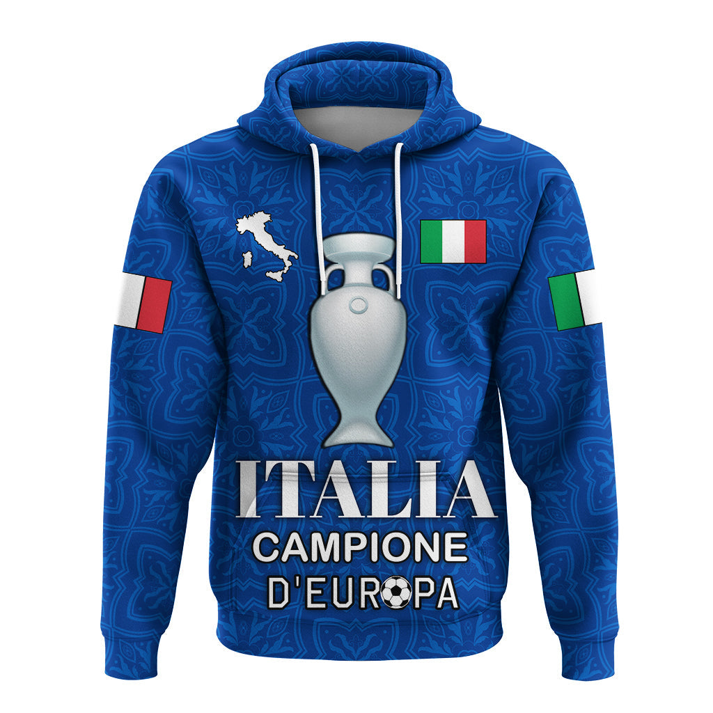 Italia Campione DEuropa Its coming to Rome Hoodie Blue LT4 - Wonder Print Shop