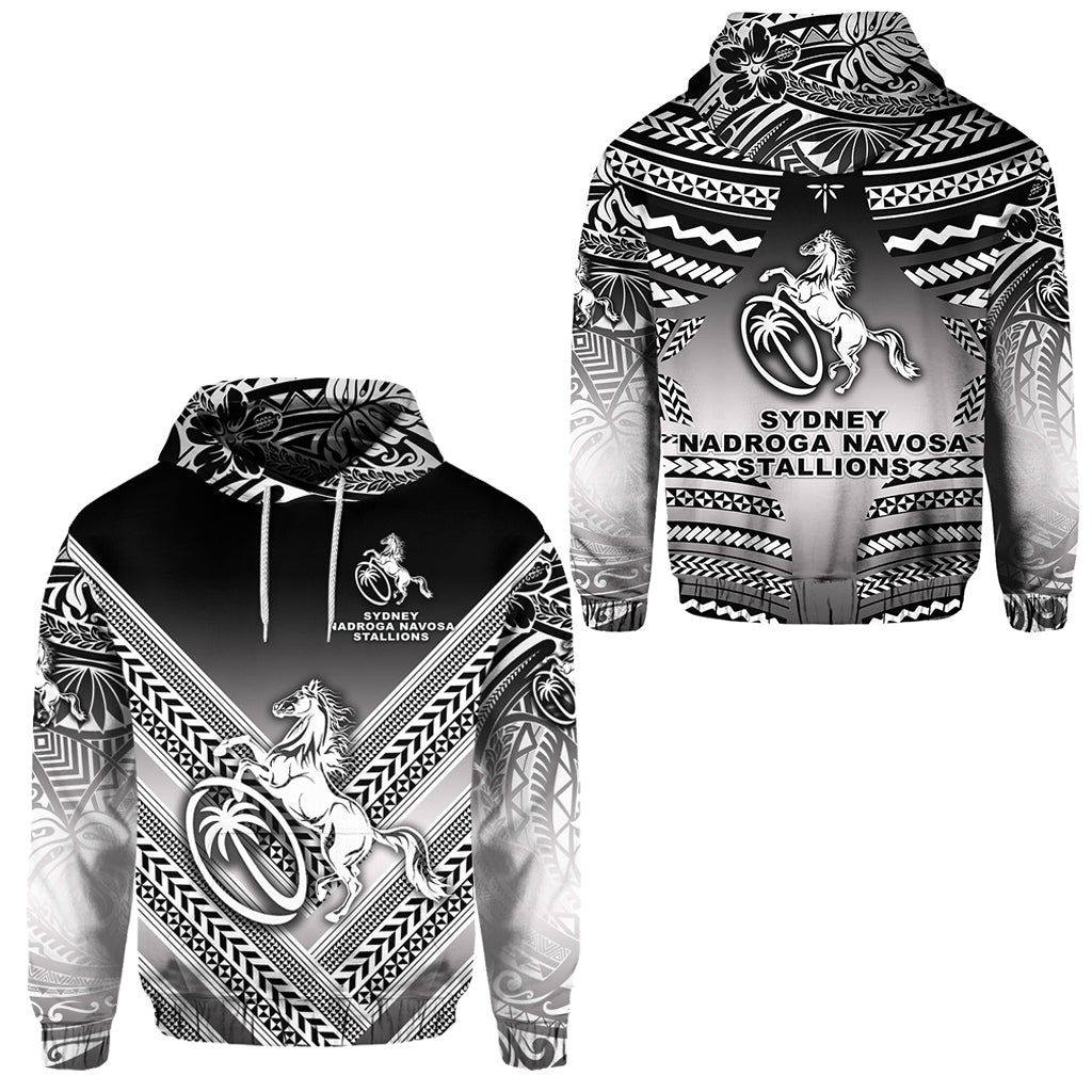 Fiji Rugby Hoodie Sydney Nadroga Navosa Stallions Creative Style Gradient Black LT8 - Wonder Print Shop