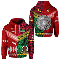 Vanuatu Tonga Hoodie Polynesian Together Bright Red LT8 - Wonder Print Shop