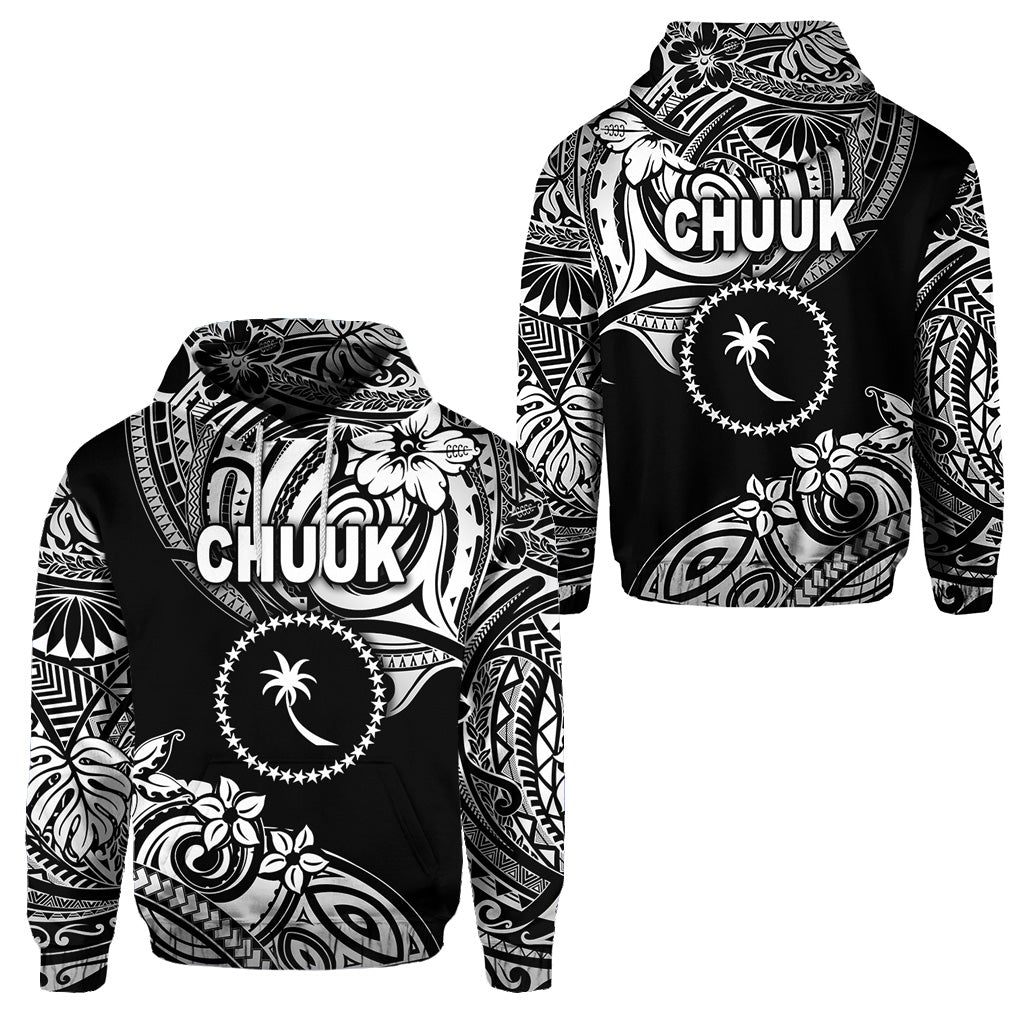 FSM Chuuk Hoodie Unique Vibes Black LT8 - Wonder Print Shop
