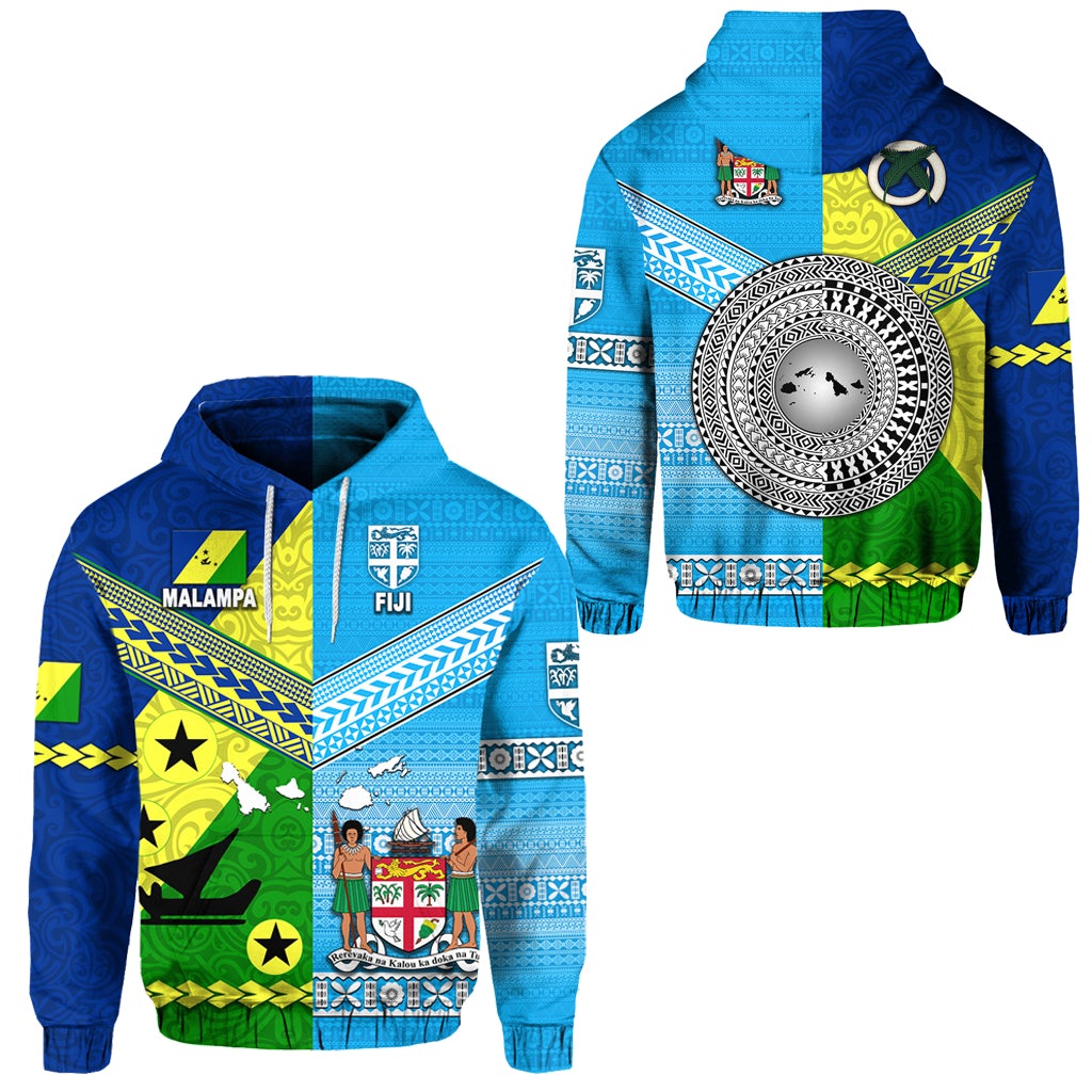 Vanuatu Malampa Province and Fiji Hoodie Together LT8 - Wonder Print Shop