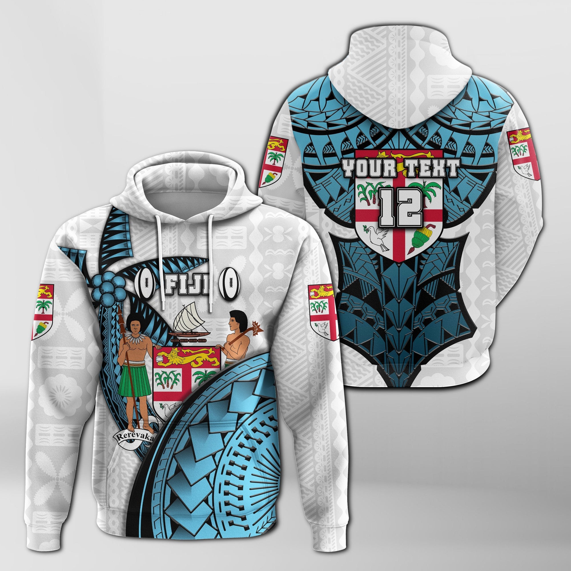 custom-personalised-fiji-tapa-rugby-hoodie-armor-style-white