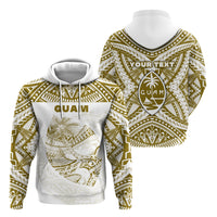 Custom Guam Rugby Hoodie Polynesian Patterns Gold Old LT16 - Wonder Print Shop