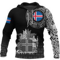 Viking Hoodie Iceland Coat Of Arms RLT12 - Wonder Print Shop