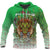 Custom Viking Wales Viking Dragon Style Green and White Hoodie RLT12 - Wonder Print Shop