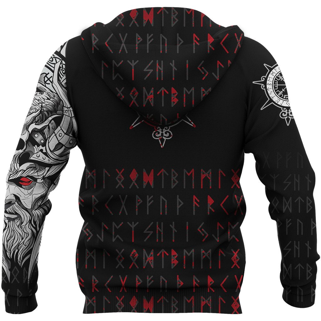 Viking Hoodie Double Dragon Tattoo and Vegvisir Blood RLT12 - Wonder Print Shop