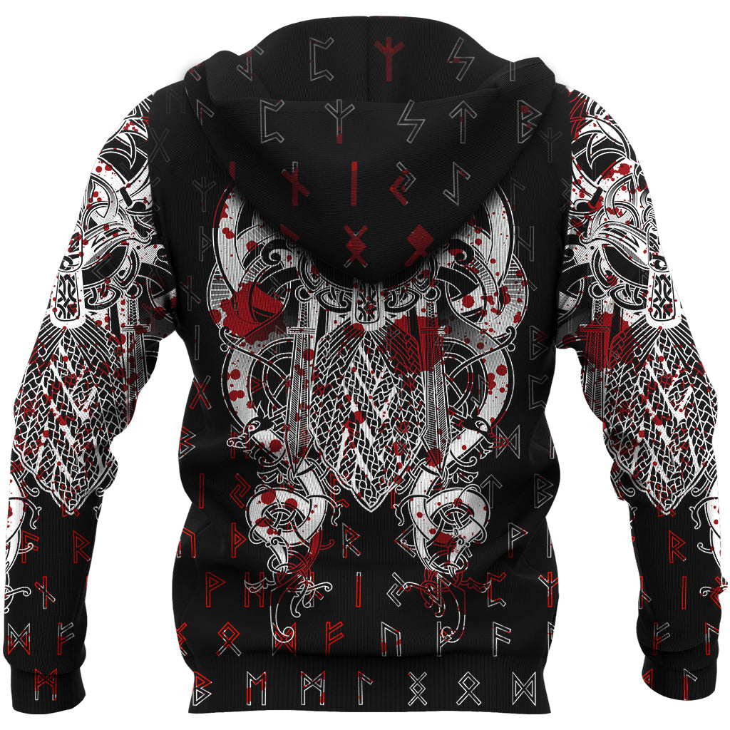 Viking Tyr Tattoo Blood Hoodie RLT12 - Wonder Print Shop