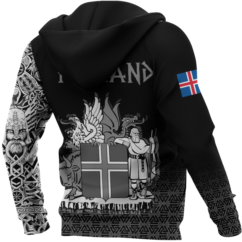 Viking Hoodie Iceland Coat Of Arms RLT12 - Wonder Print Shop