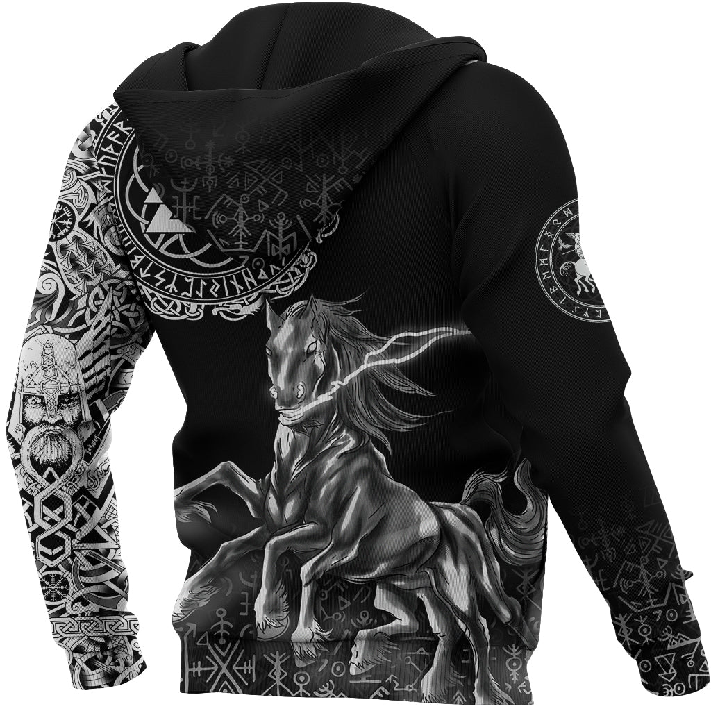 Viking Zip Hoodie - Sleipnir Odin RLT12 - Wonder Print Shop