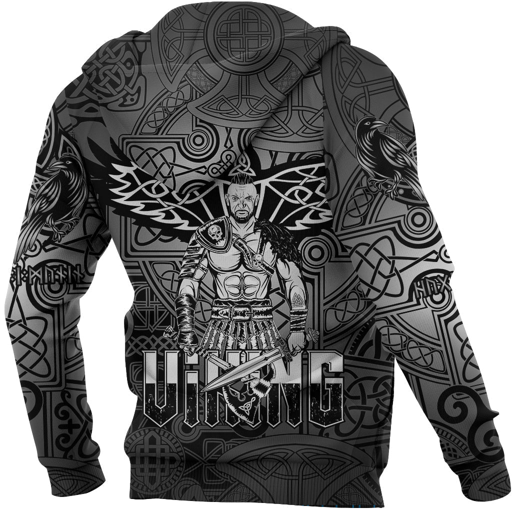 Viking Zip Hoodie - Celtic Warrior RLT12 - Wonder Print Shop