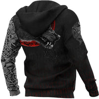Viking Hoodie Wolf and Blood Moon RLT12 - Wonder Print Shop