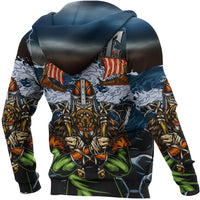 Viking Zip Hoodie 3D - Odin RLT12 - Wonder Print Shop