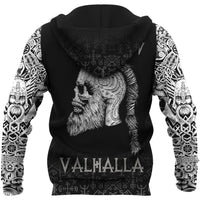 Viking Zip Hoodie - Raven and Skull RLT12 - Wonder Print Shop