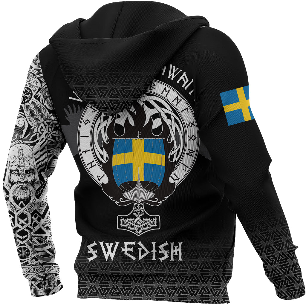 Viking Hoodie Swedish Drakkar RLT12 - Wonder Print Shop