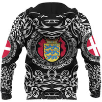 Viking Zip Hoodie - Denmark Viking Pattern RLT12 - Wonder Print Shop