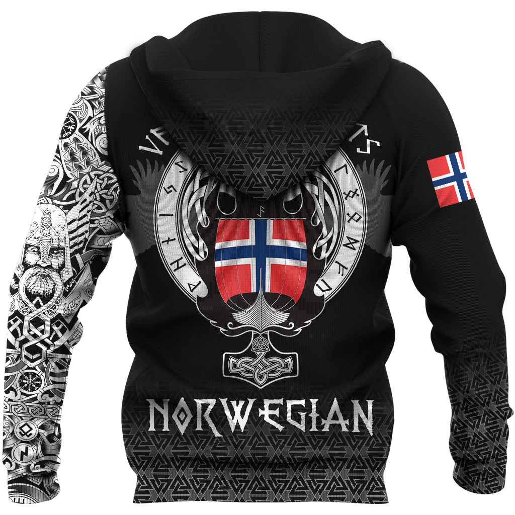Viking Zip Hoodie - Norwegian Drakkar RLT12 - Wonder Print Shop