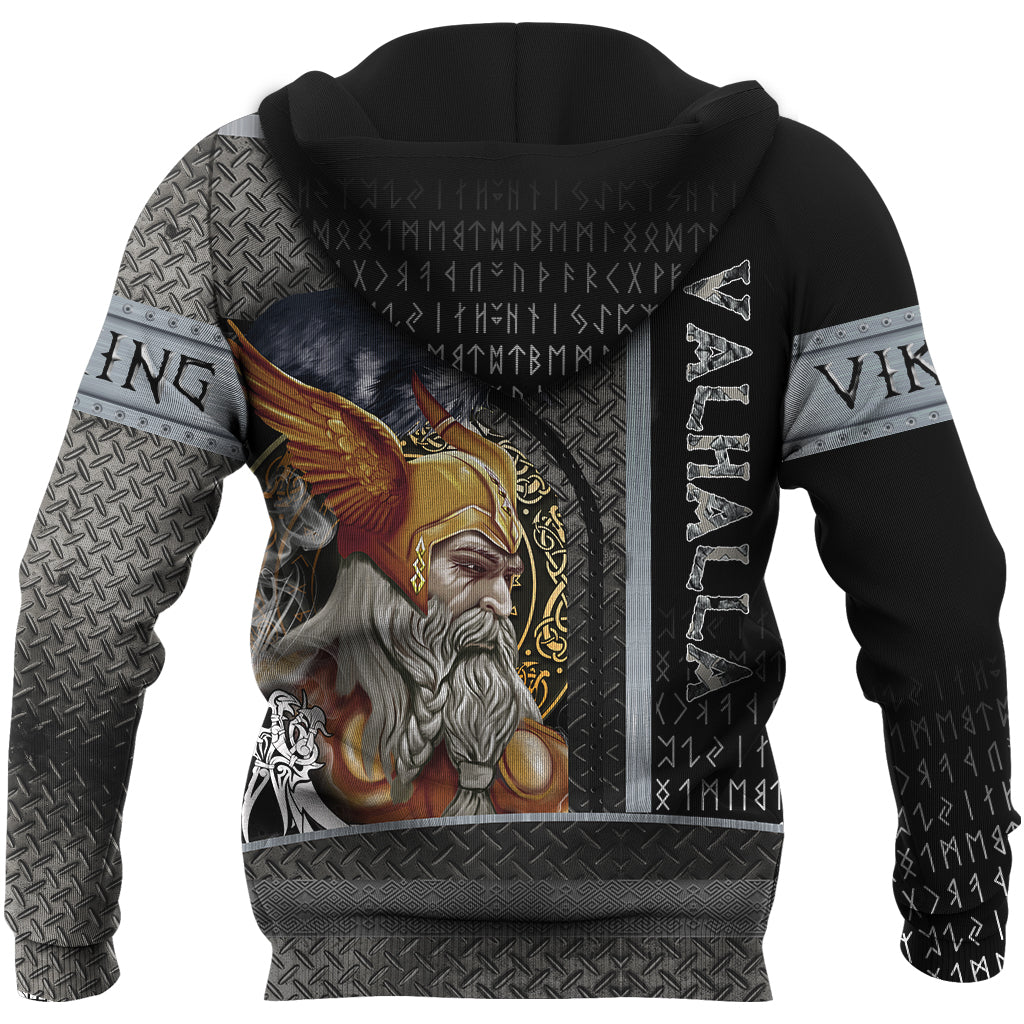 Custom Viking Zip Hoodie Odin Style Armor RLT12 - Wonder Print Shop