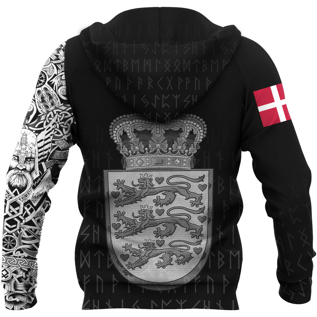 Viking Hoodie Danish and Raven Of Odin RLT12 - Wonder Print Shop
