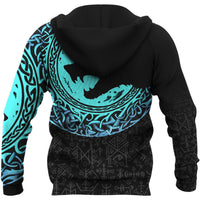 Viking Zip Hoodie - Fenrir Norse Wolf RLT12 - Wonder Print Shop