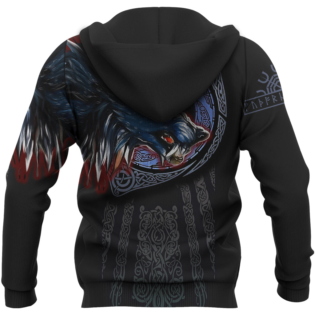 Viking Hoodie Viking Fenrir Wolf 3D RLT12 - Wonder Print Shop