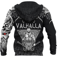 Viking Zip Hoodie Warrior Valhalla and Double Dragon RLT12 - Wonder Print Shop