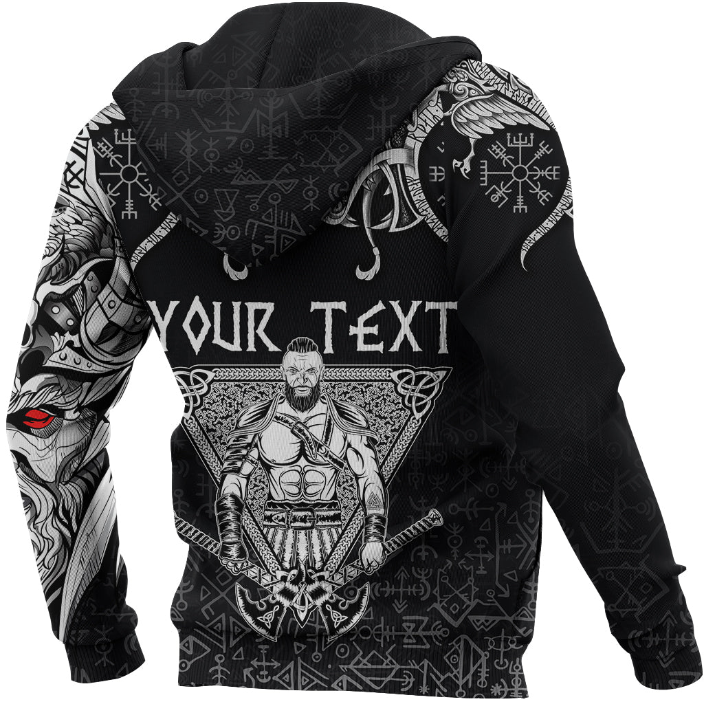 Custom Viking Hoodie Warrior Valhalla And Double Dragon RLT12 - Wonder Print Shop