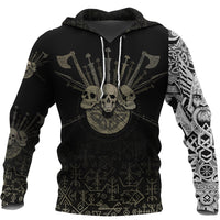 Custom Viking Hoodie Three Skull Of Viking RLT12 - Wonder Print Shop