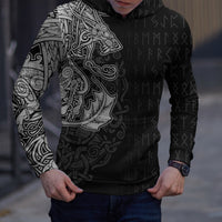 Viking Hoodie Fenrir Och Jormungand Special Tattoo Style RLT12 - Wonder Print Shop