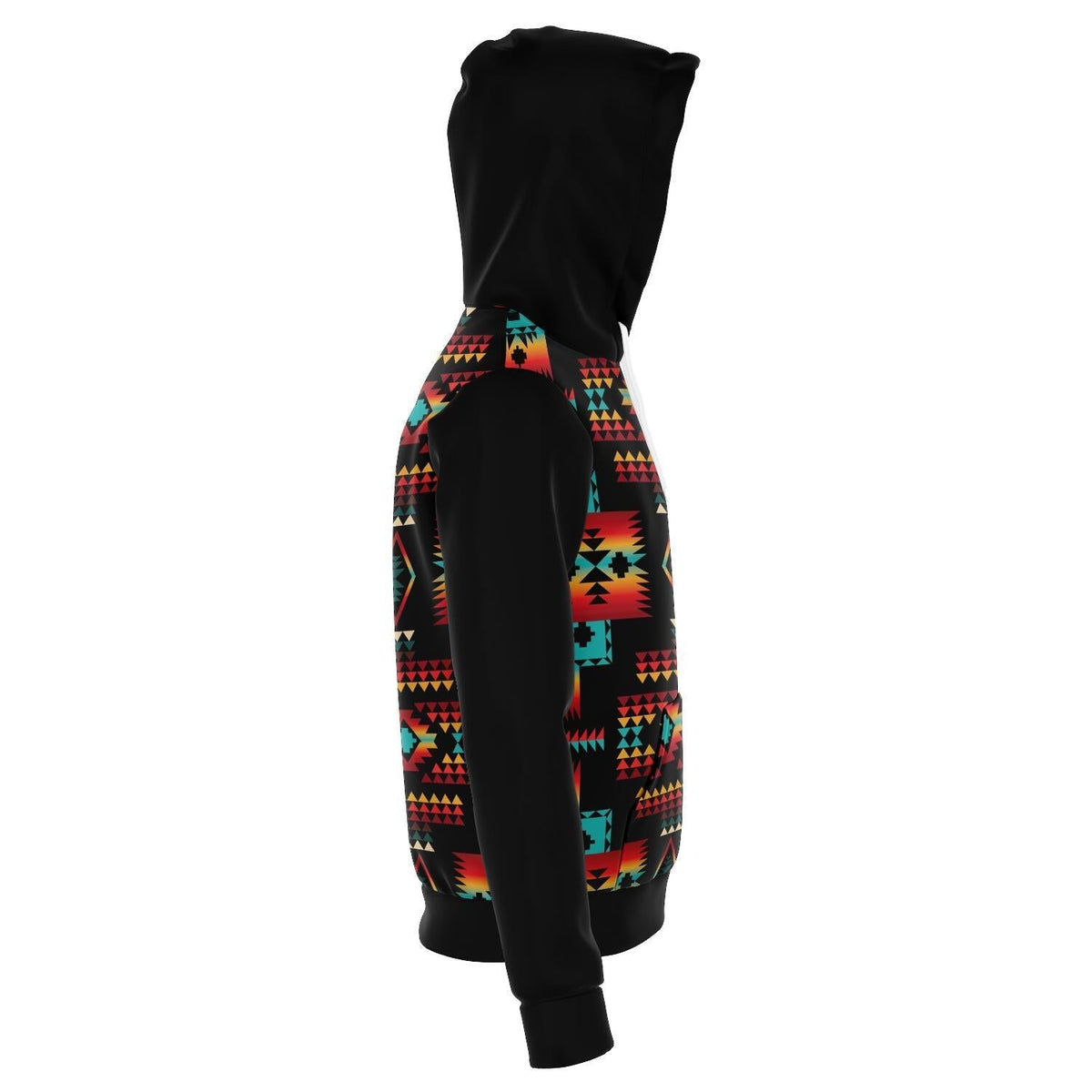 Black Native Tribes Pattern Native American All Over Hoodie LT10 - Wonder Print Shop