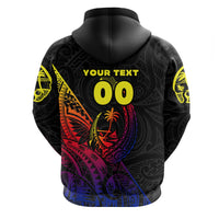 Custom Guam Rugby Zip Hoodie Polynesian Patterns Style Gradient LT16 - Wonder Print Shop