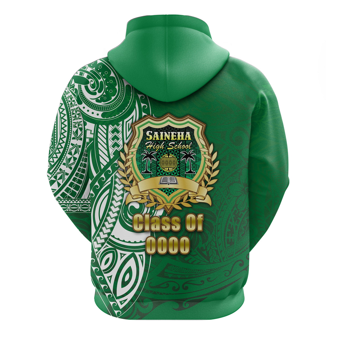 Custom Saineha Tonga Zip Hoodie Tattoo Style Class of LT16 - Wonder Print Shop