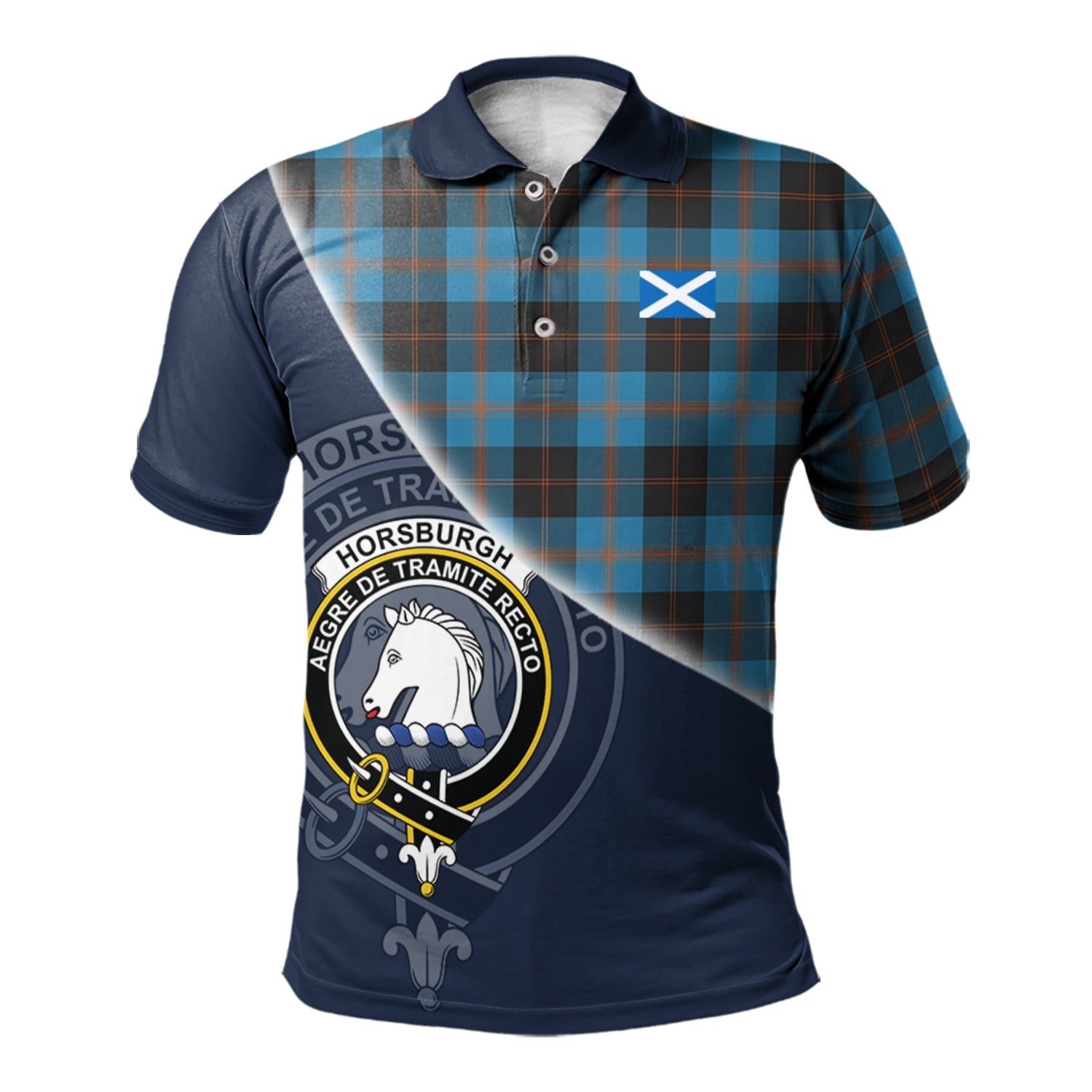 scottish-horsburgh-clan-crest-tartan-scotland-flag-half-style-polo-shirt