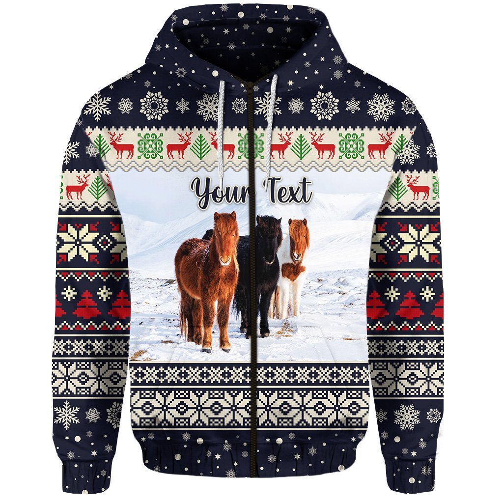 custom-personalised-icelandic-horse-christmas-zip-hoodie-navy