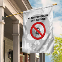 El Salvador Flag No Al Bitcoin Skull Style - White LT8 - Wonder Print Shop