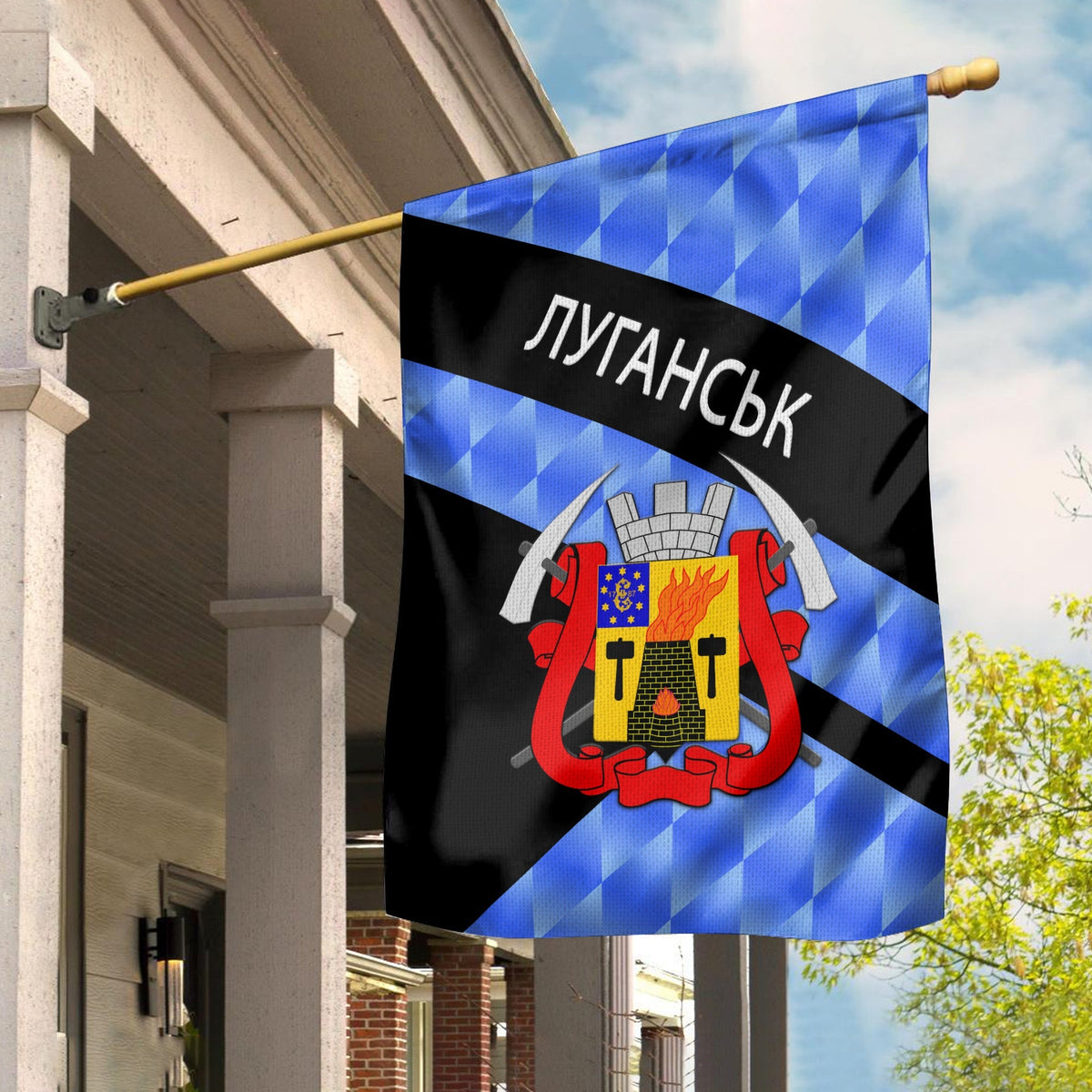 Ukraine Luhansk Garden Flag and House Flag Sporty Style LT8 - Wonder Print Shop