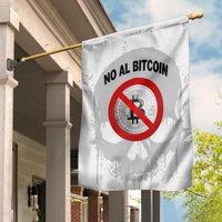 El Salvador Flag No Al Bitcoin Skull Style - White LT8 - Wonder Print Shop