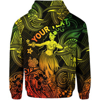 Custom Hawaii Hula Girl Polynesian Hoodie Unique Style Reggae LT8 - Wonder Print Shop