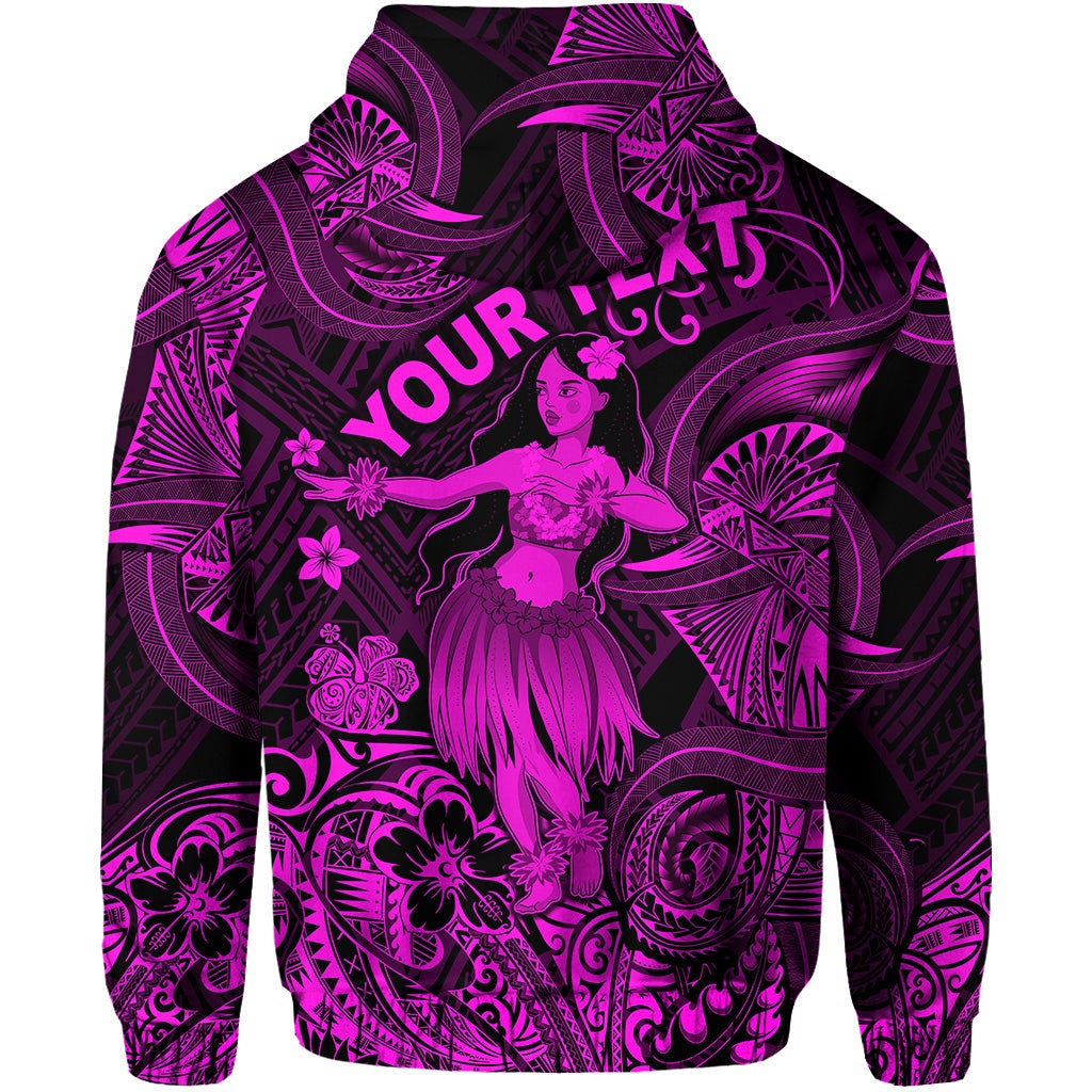 Custom Hawaii Hula Girl Polynesian Hoodie Unique Style Pink LT8 - Wonder Print Shop