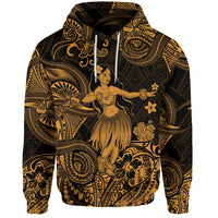 Custom Hawaii Hula Girl Polynesian Hoodie Unique Style Gold LT8 - Wonder Print Shop
