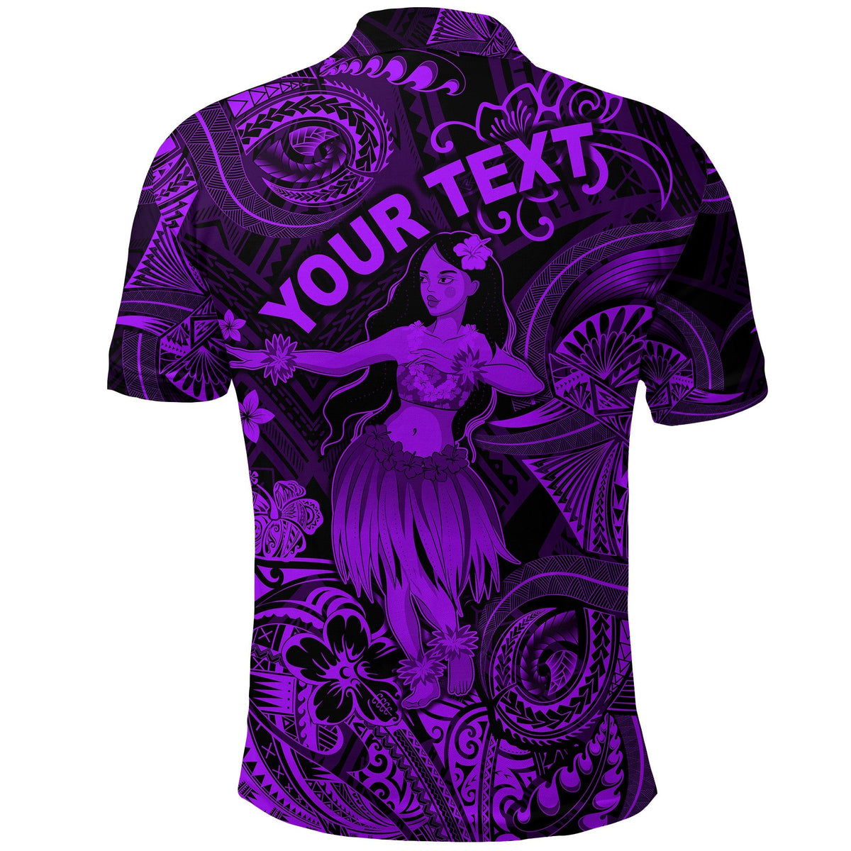 Custom Polynesian Polo Shirt with Hula Girl Unique Style Purple LT8 - Wonder Print Shop