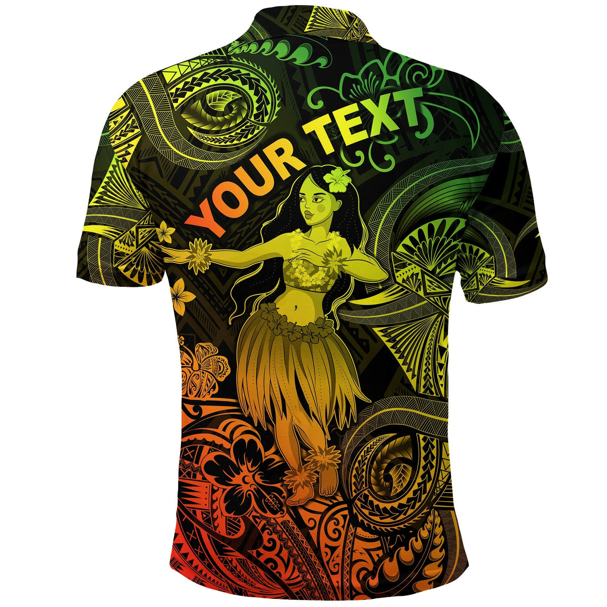 Custom Polynesian Polo Shirt with Hula Girl Unique Style Reggae LT8 - Wonder Print Shop