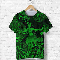 Custom Hawaii Hula Girl Polynesian T Shirt Unique Style Green LT8 - Wonder Print Shop